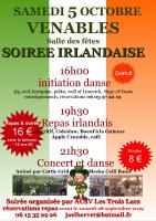 Soirée irlandaise à Venables 5 octobre 2019